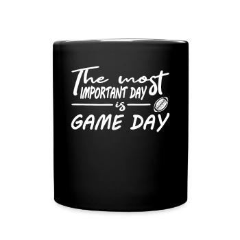 Le jour le plus important du football américain est le jour du match - Mug uni - noir - Devant