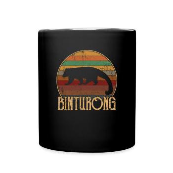 vintage Binturong - Tasse einfarbig - Schwarz - Vorne