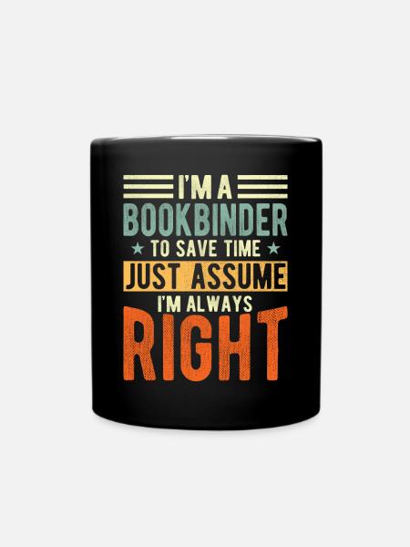 Buchbinder - Tasse einfarbig - Schwarz