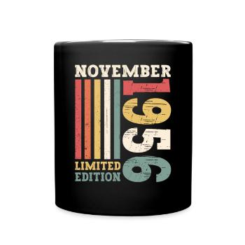 Cadeau original du 66e anniversaire de novembre 1956 - Mug uni - noir - Devant