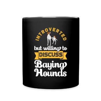 Treeing Walker Coonhound - Tasse einfarbig - Schwarz - Vorne