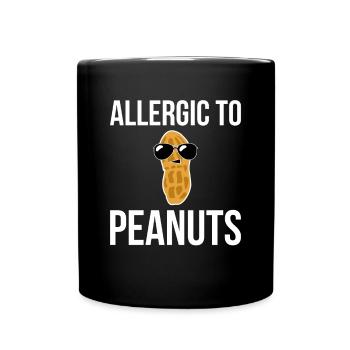 Chemise allergique aux cacahuètes - Mug uni - noir - Devant