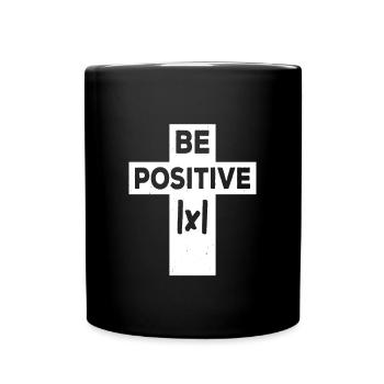 Soyez positif Mathématiques chrétiennes inspirantes croisées - Mug uni - noir - Devant