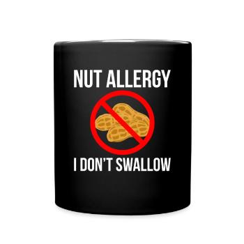 Allergie aux noix Je n’avale pas de chemise Nuss Allergie - Mug uni - noir - Devant
