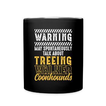 Treeing Walker Coonhound - Tasse einfarbig - Schwarz - Vorne