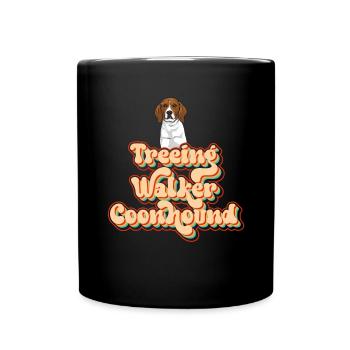Treeing Walker Coonhound - Tasse einfarbig - Schwarz - Vorne