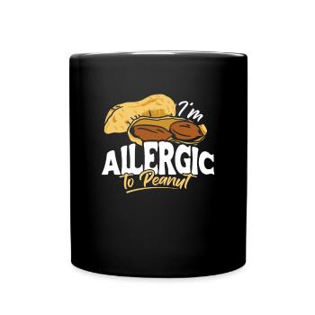 En chemise allergique aux arachides allergique aux arachides - Mug uni - noir - Devant