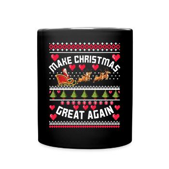 Make Christmas Great Again - Tasse einfarbig - Schwarz - Vorne