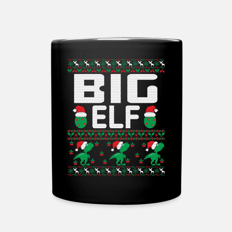 Big Elf Christmas Outfit - Tasse einfarbig - Schwarz