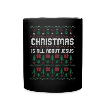 christmas is all about jesus outfit - Tasse einfarbig - Schwarz - Vorne