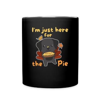 thanksgiving day outfits turkey Labrador with pie - Full Colour Mug - black - Front