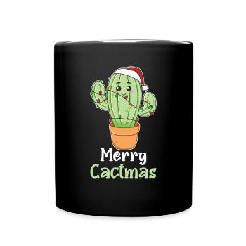 Merry Cactma's Funny Cacti Plants Wordplay - Full Colour Mug - black - Front