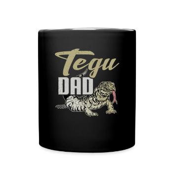 Tegu Eidechse Reptil Herpetologe - Tasse einfarbig - Schwarz - Vorne