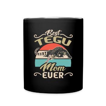 Tegu Eidechse Reptil Herpetologe - Tasse einfarbig - Schwarz - Vorne