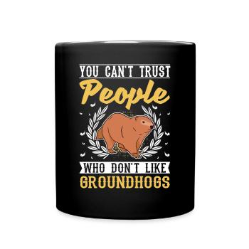 Marmot Groundhog Day Forest Marmot - Full Colour Mug - black - Front