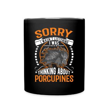 Porcupine Gift Porcupine - Full Colour Mug - black - Front