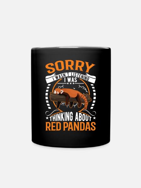 Red Panda Gift Red Panda - Full Colour Mug - black