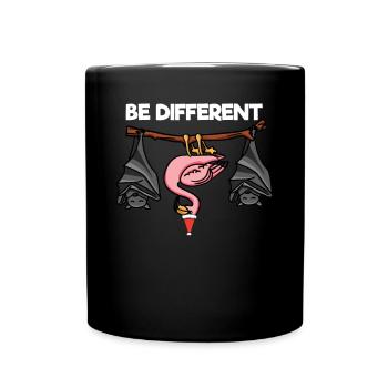 Be Different Flamingo Bat Santa Claus - Full Colour Mug - black - Front
