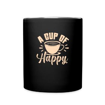 Kaffee Koffein Espresso Barista Geschenk - Tasse einfarbig - Schwarz - Vorne