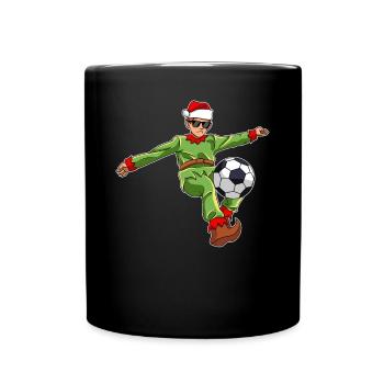 Père Noël Joueur de football Eleven - Mug uni - noir - Devant
