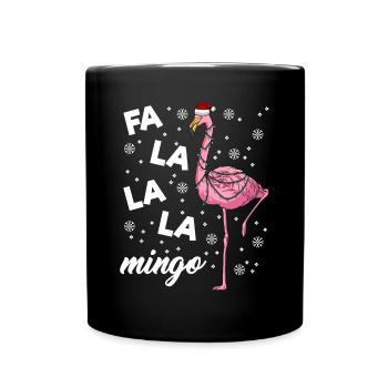 Falalalamingo Flamingo Christmas - Full Colour Mug - black - Front