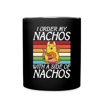 Nacho Lover Nacho Geschenk Mexikanisches Essen - Tasse einfarbig - Schwarz - Vorne