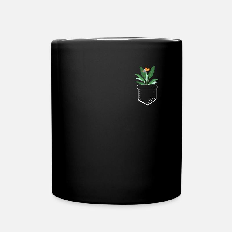 Plante dans la poche Strelizie dans la poche de poitrine - Mug uni - noir