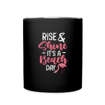 Flamingo - Tasse einfarbig - Schwarz - Vorne