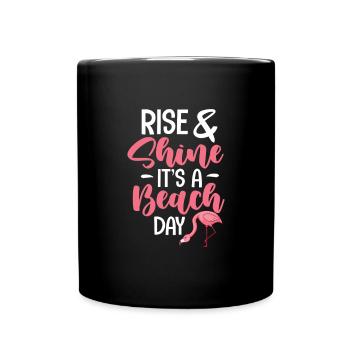 Flamingo Pink Bird Zoo Summer Holiday Gift - Full Colour Mug - black - Front