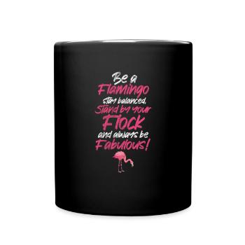 Flamant - Mug uni - noir - Devant