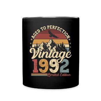 1992 Naissance vintage anniversaire - Mug uni - noir - Devant