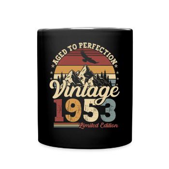 1953 Born vintage 70 birthday - Full Colour Mug - black - Front