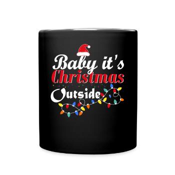 Bébé, c’est Noël à l’extérieur du - Mug uni - noir - Devant
