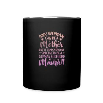 Berger allemand Mère Chien Chiens Cadeau - Mug uni - noir - Devant