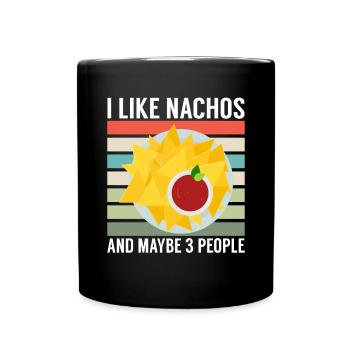 Nacho Lover Nacho Geschenk Mexikanisches Essen - Tasse einfarbig - Schwarz - Vorne