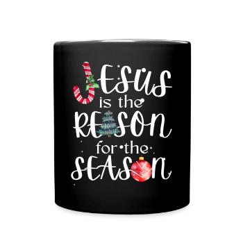 Jesus is the reason for the seasonal - Full Colour Mug - black - Front
