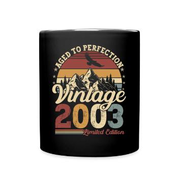 2003 Born Vintage 20 Birthday - Full Colour Mug - black - Front