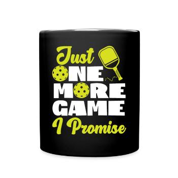 Pickleball Just One More Game I - Tasse einfarbig - Schwarz - Vorne