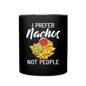 Nacho Lover Nacho Geschenk Mexikanisches Essen - Tasse einfarbig - Schwarz - Vorne