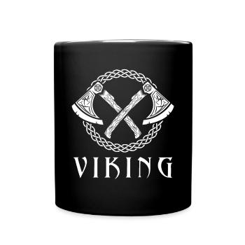 Viking Axe Warrior Valhalla Warriors Mythology - Full Colour Mug - black - Front
