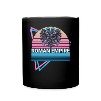 Roman Empire Medieval Heraldry Retro - Full Colour Mug - black - Front