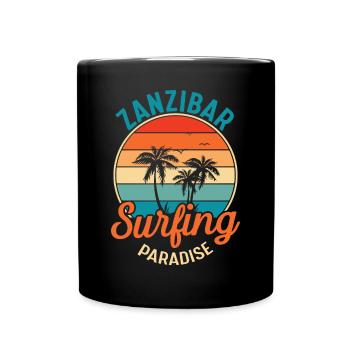 Zanzibar Surfen Tansania Palmenstrand Paradies Sou - Tasse einfarbig - Schwarz - Vorne
