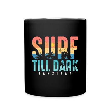 Surfen Tansania Palmenstrand Souvenir Afrika - Tasse einfarbig - Schwarz - Vorne