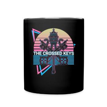 Les clés croisées Drapeau du Vatican Saint-André - Mug uni - noir - Devant