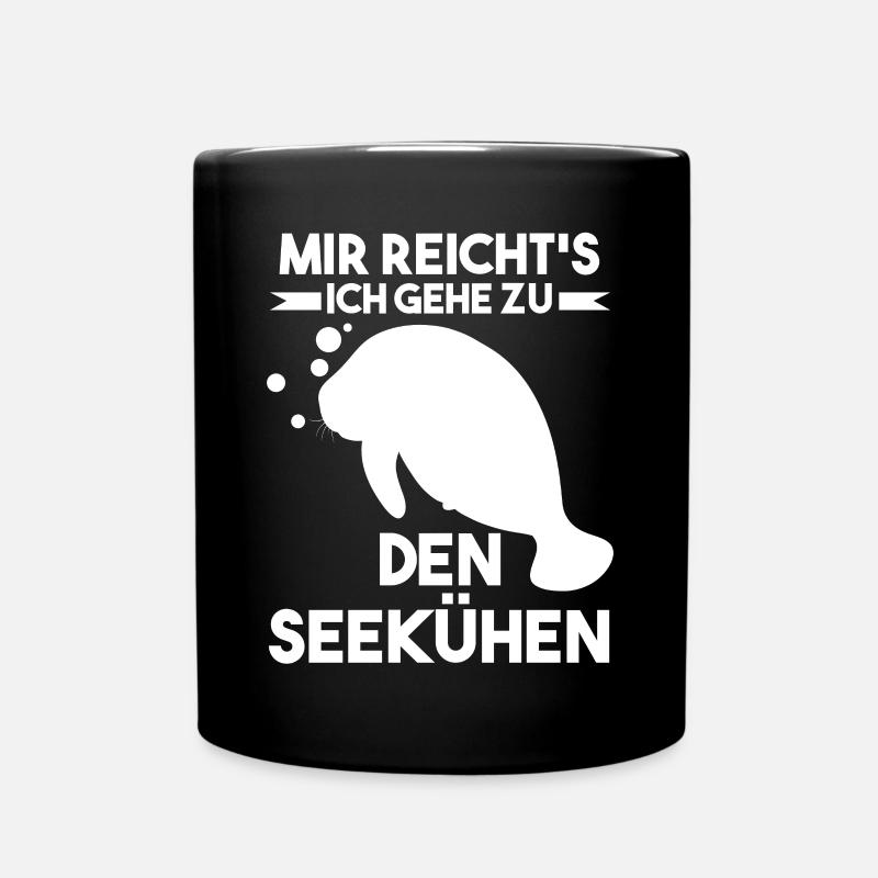 Meerkuh Seekuh - Tasse einfarbig - Schwarz