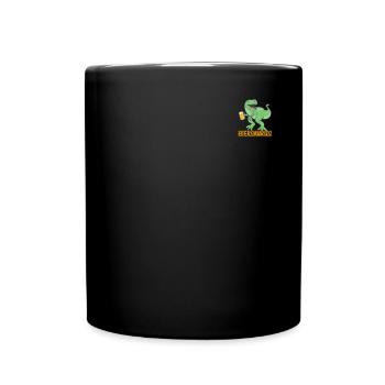 Bier Dino Bierkrug Bier Saurus Bier Dinosaurier - - Tasse einfarbig - Schwarz - Vorne
