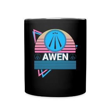 Awen Druide Heidentum Keltisch Wiccan Retro - Tasse einfarbig - Schwarz - Vorne