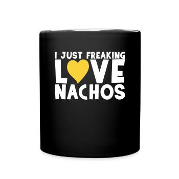 Nacho Lover Nacho Geschenk Mexikanisches Essen - Tasse einfarbig - Schwarz - Vorne
