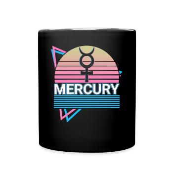 Mercure Alchimie Symbole Rétro - Mug uni - noir - Devant