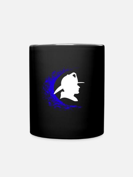 Feuerwehrmann - Tasse einfarbig - Schwarz